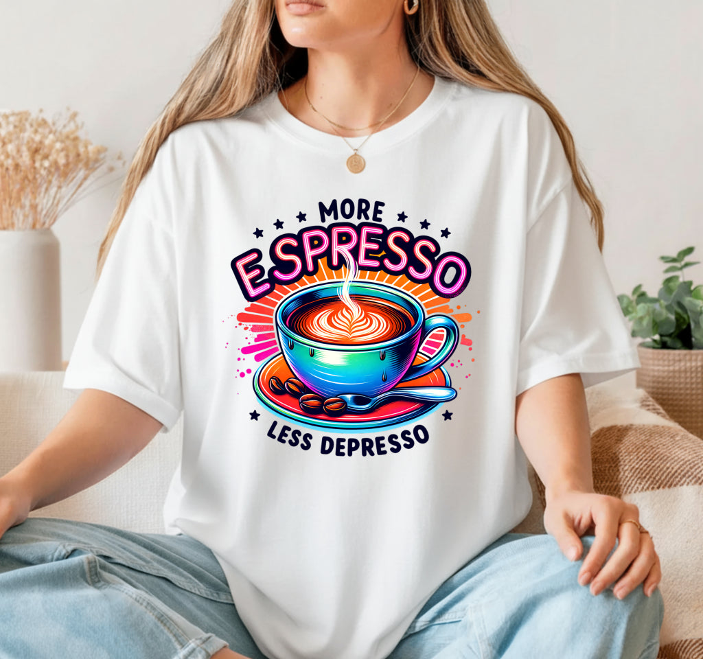MORE ESPRESSO LESS DEPRESSO – Booktrovert DTF Transfer