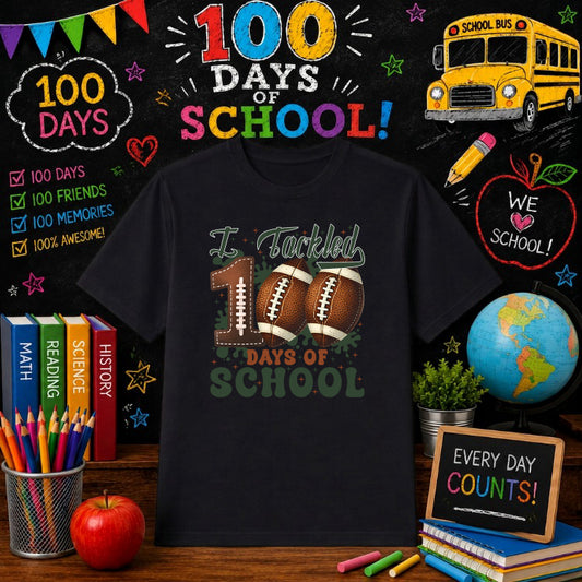 100 DAYS OF SCHOOL – Celebration DTF Transfer – by Ink Rush – Premade Transfers – 100 Days Of School, DTF Transfer