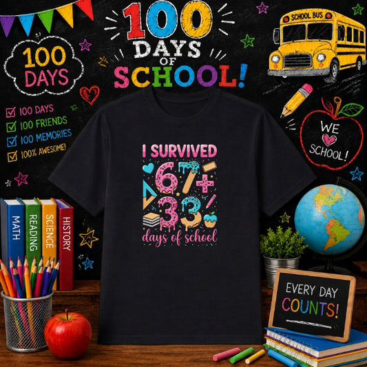 100 Days of School Rainbow – DTF Transfer – by Ink Rush – Premade Transfers – School, Apparel Decor