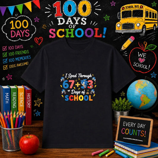 100 DAYS SMARTER 100 DAYS BRIGHTER – 100 Days Of School DTF Transfer – by Ink Rush – Premade Transfers – 100 Days Of Schoo...
