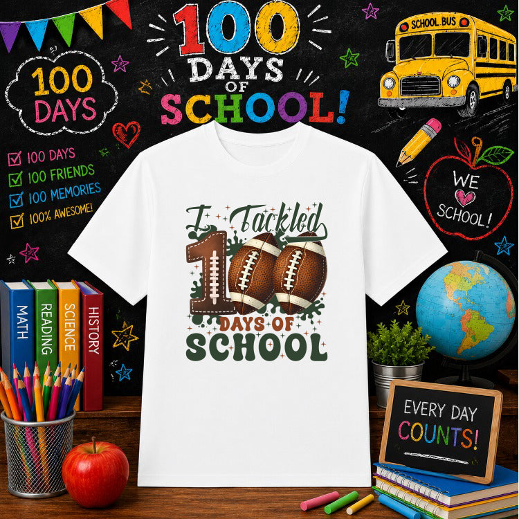 100 DAYS SMARTER – 100 Days Of School DTF Transfer – by Ink Rush – Premade Transfers – 100 Days Of School, Apparel Decor