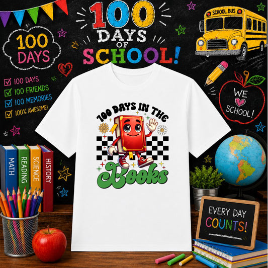 100 DAYS SMARTER – 100 Days Of School DTF Transfer – by Ink Rush – Premade Transfers – 100 Days Of School, School & Education