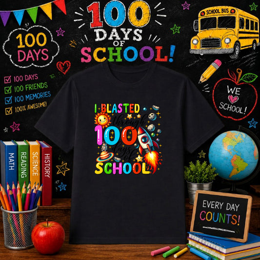 100 DAYS SMARTER – 100 Days Of School DTF Transfer – by Ink Rush – Premade Transfers – 100 Days Of School, Education