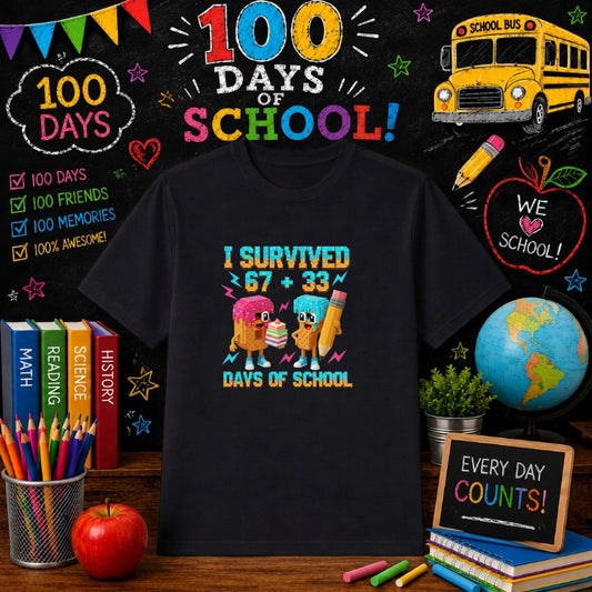100 DAYS SMARTER – 100 Days Of School DTF Transfer – by Ink Rush – Premade Transfers – 100 Days Of School, DTF Transfers