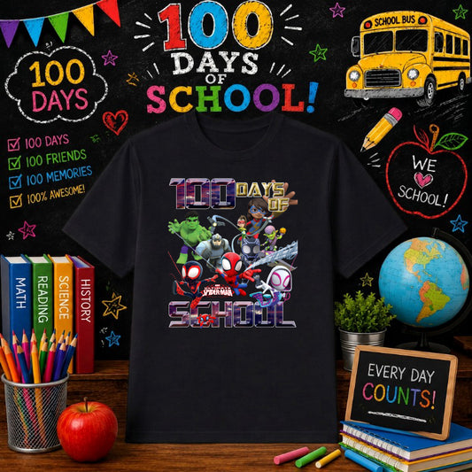 100 DAYS SMARTER – 100 Days of School DTF Transfer – by Ink Rush – Premade Transfers – 100 Days Of School, DTF Transfers