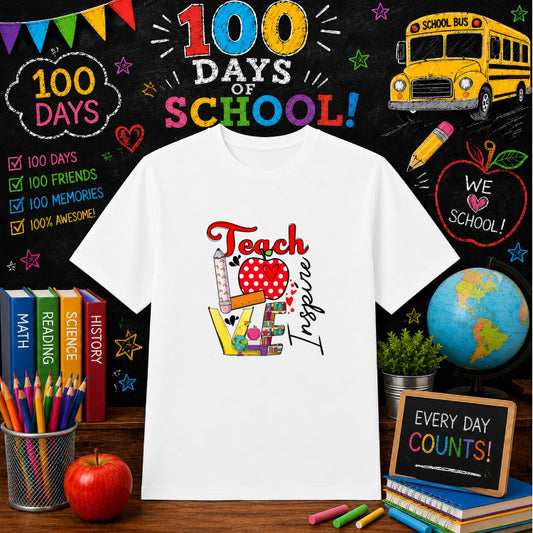 100 Days Smarter 100 Days Of School – Education DTF Transfer – by Ink Rush – Premade Transfers – 100 Days Of School, Educa...