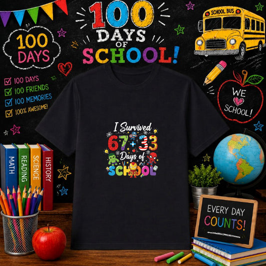 100 DAYS SMARTER AND 100 DAYS OLDER – 100 Days Of School DTF Transfer – by Ink Rush – Premade Transfers – 100 Days Of Scho...