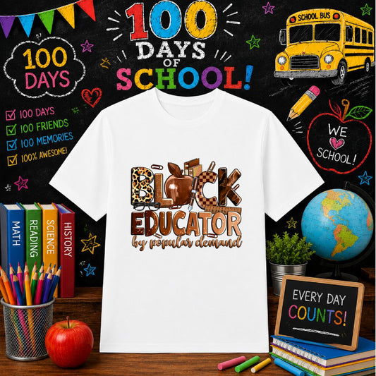 100 Days Smarter Brain – 100 Days Of School DTF Transfer – by Ink Rush – Premade Transfers – 100 Days Of School, Education