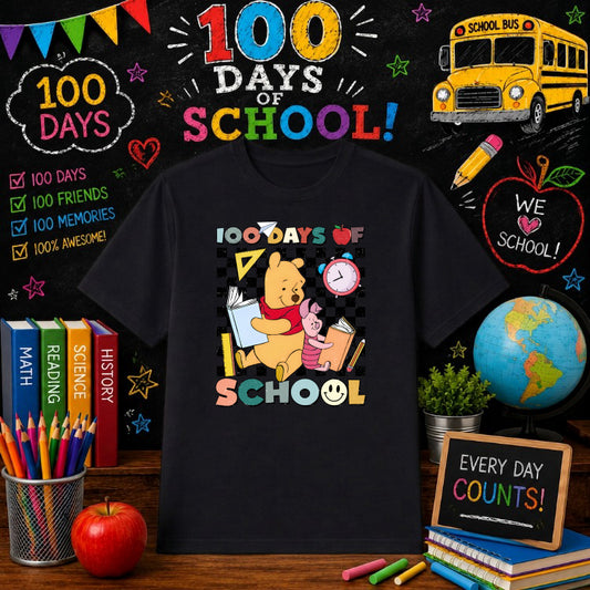"100 Days Smarter of School" Mouse – 100 Days DTF Transfer – by Ink Rush – Premade Transfers – 100 Days Of School, DTF Tra...