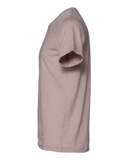 BELLA + CANVAS 3001CVC CVC Jersey Tee - Heather Pink Gravel - Direct Side