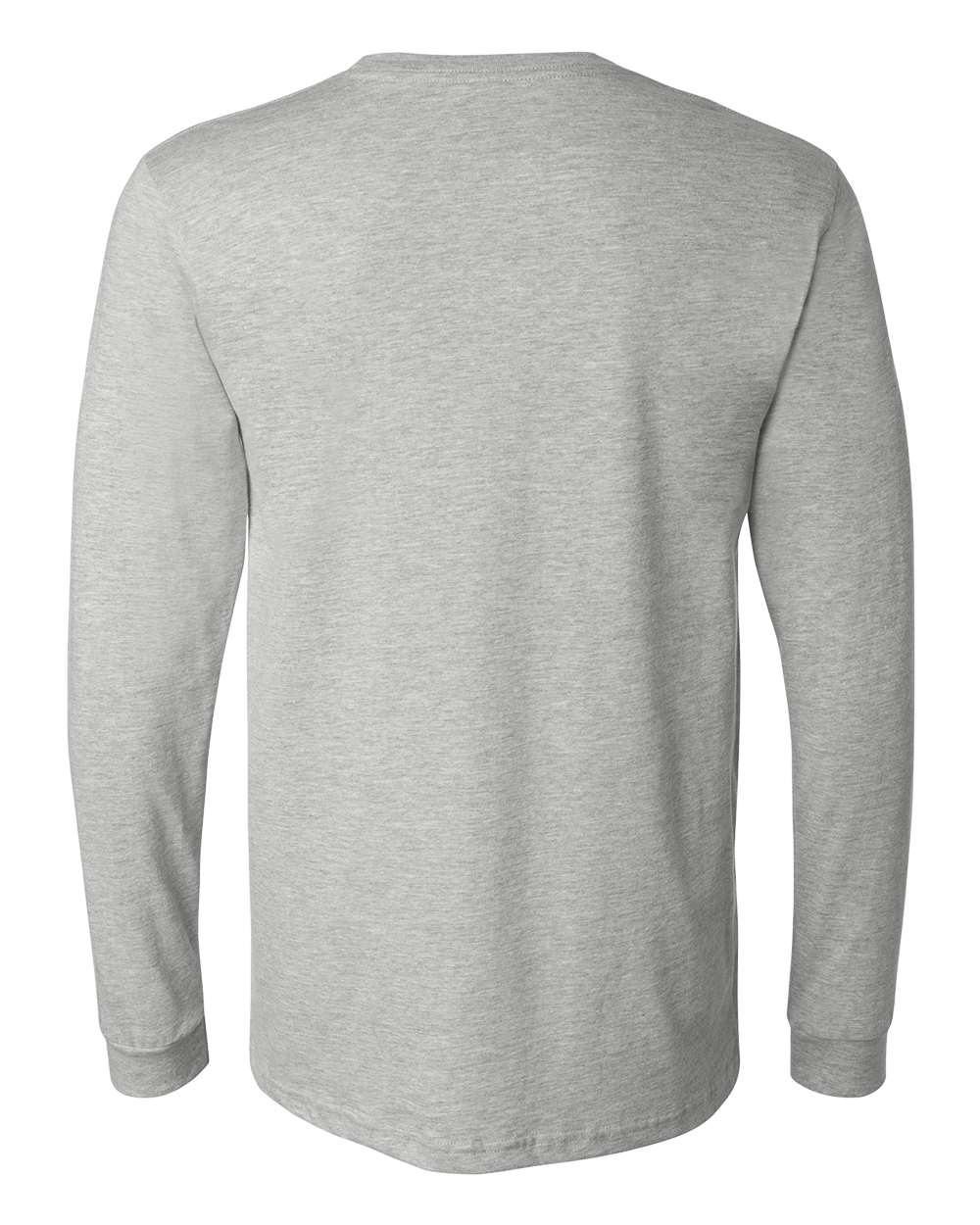 BELLA + CANVAS 3501CVC Heather CVC Long Sleeve Tee - Athletic Heather - Back View