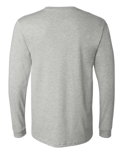 BELLA + CANVAS 3501CVC Heather CVC Long Sleeve Tee - Athletic Heather - Back View