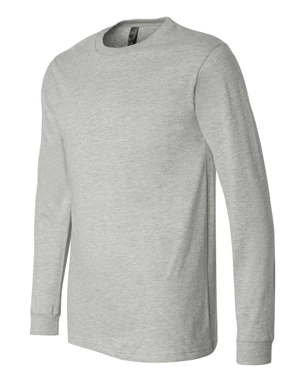 BELLA + CANVAS 3501CVC Heather CVC Long Sleeve Tee - Athletic Heather - Direct Side