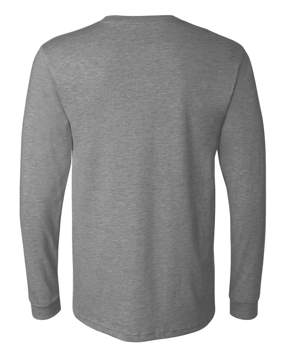 BELLA + CANVAS 3501CVC Heather CVC Long Sleeve Tee - Deep Heather - Back View