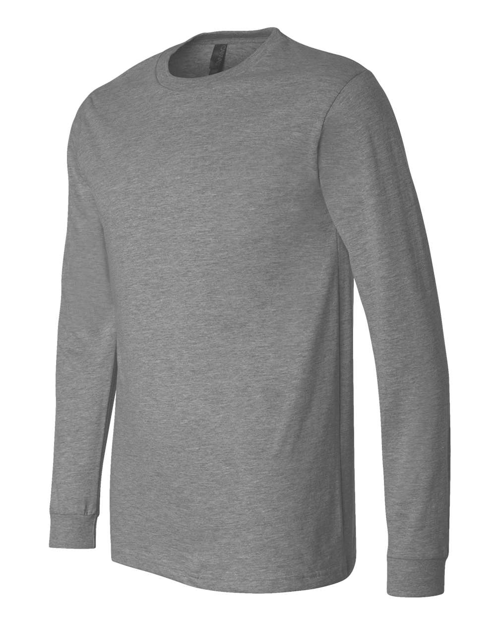 BELLA + CANVAS 3501CVC Heather CVC Long Sleeve Tee - Deep Heather - Direct Side