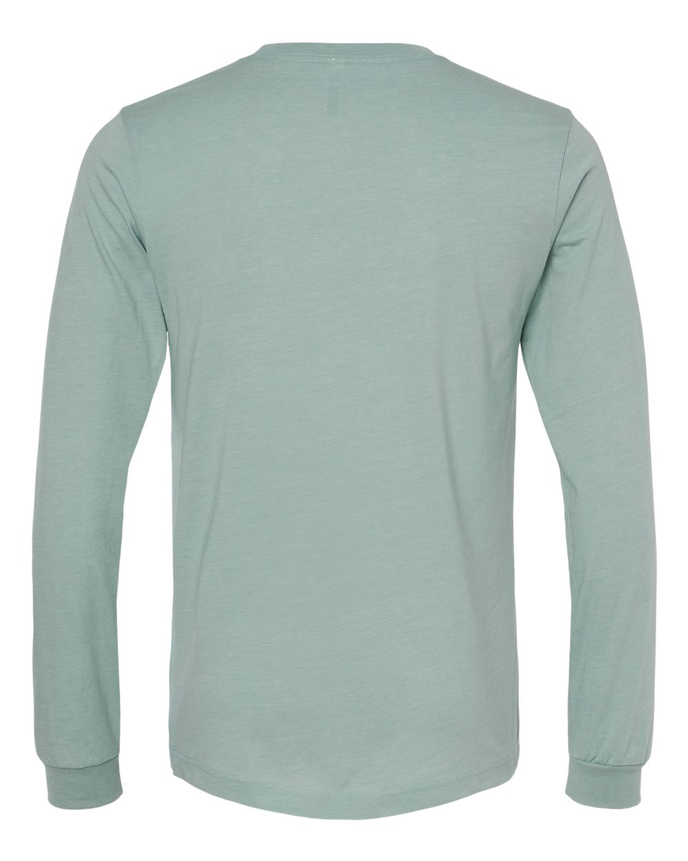 BELLA + CANVAS 3501CVC Heather CVC Long Sleeve Tee - Heather Dusty Blue - Back View