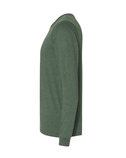 BELLA + CANVAS 3501CVC Heather CVC Long Sleeve Tee - Heather Forest - Direct Side