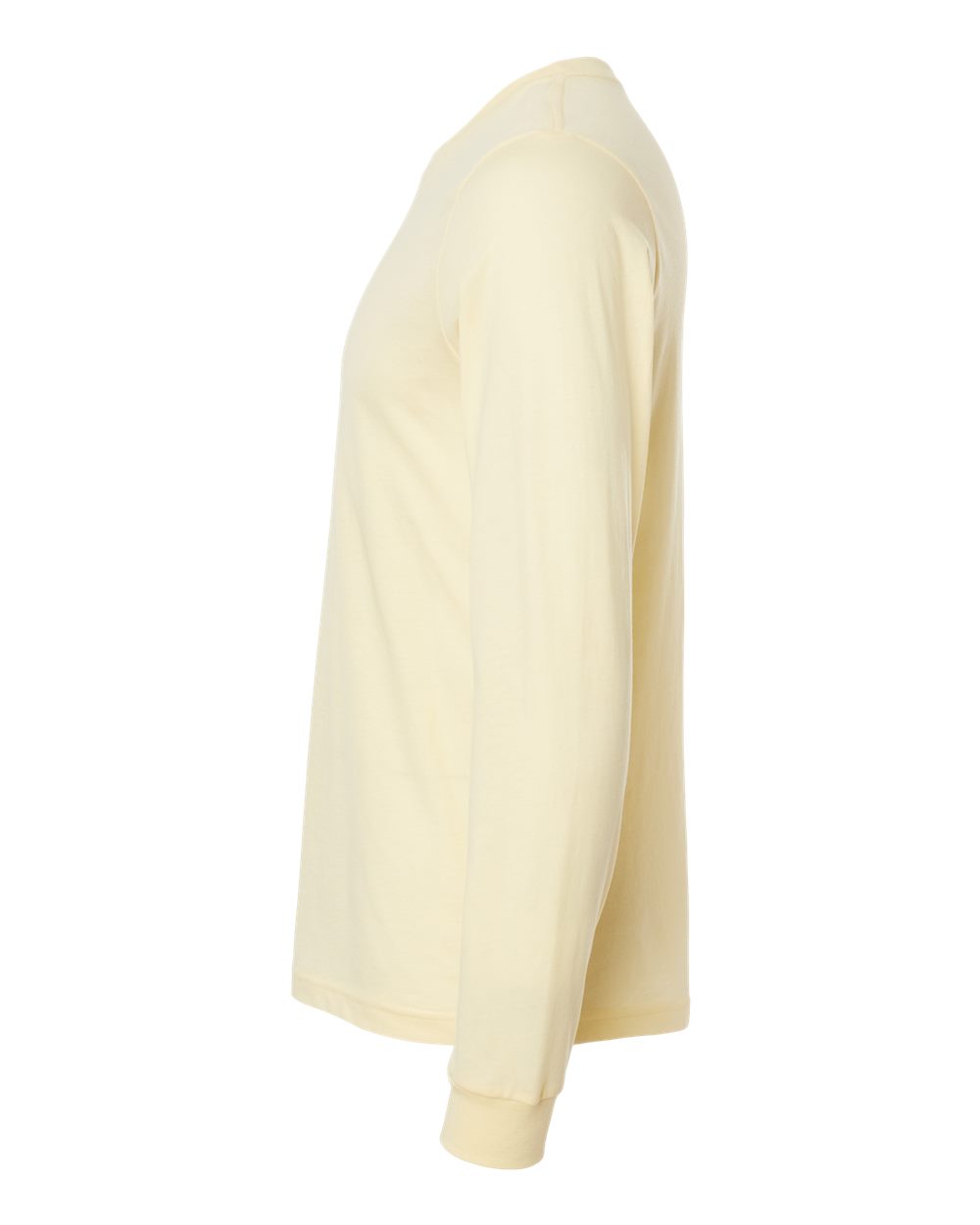 BELLA + CANVAS 3501CVC Heather CVC Long Sleeve Tee - Heather French Vanilla - Direct Side