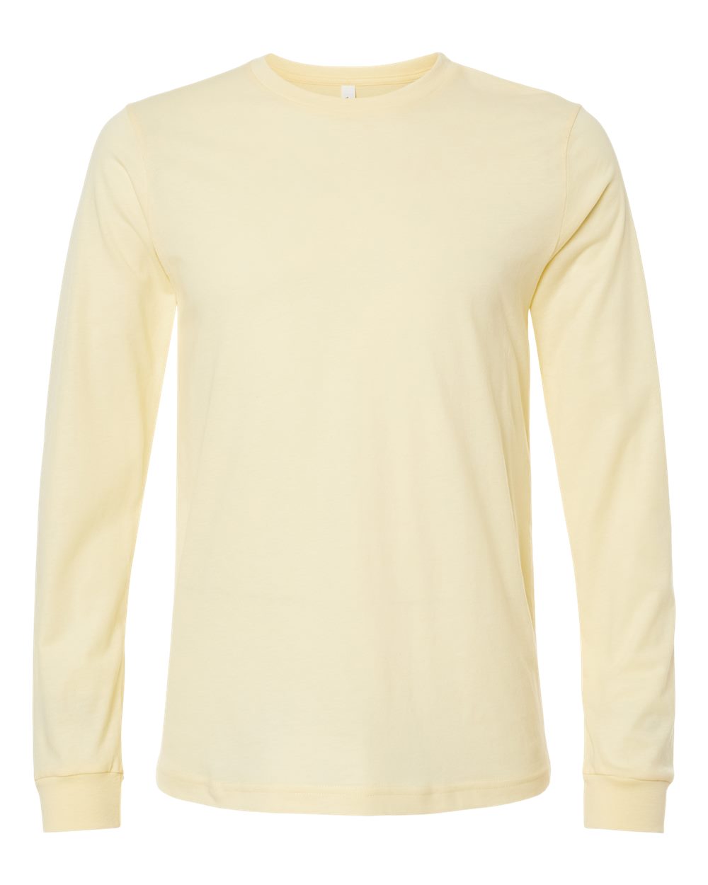 BELLA + CANVAS 3501CVC Heather CVC Long Sleeve Tee - Heather French Vanilla - Front View