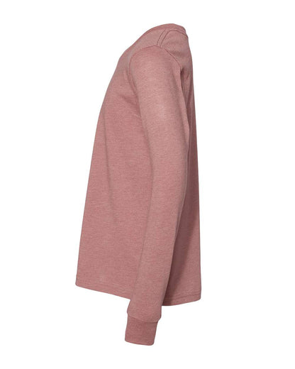 BELLA + CANVAS 3501CVC Heather CVC Long Sleeve Tee - Heather Mauve - Direct Side