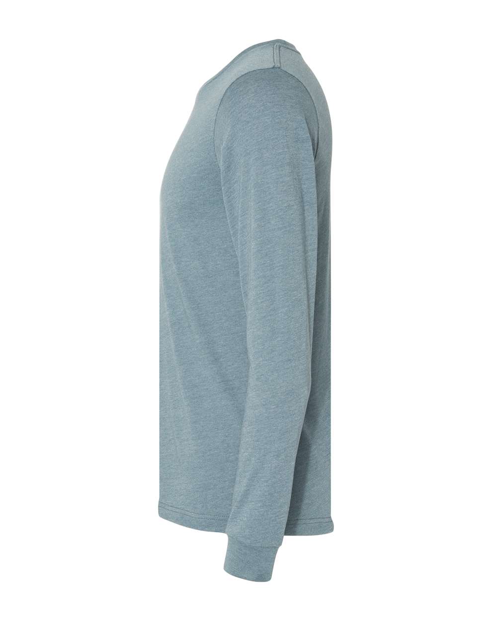 BELLA + CANVAS 3501CVC Heather CVC Long Sleeve Tee - Heather Slate - Direct Side