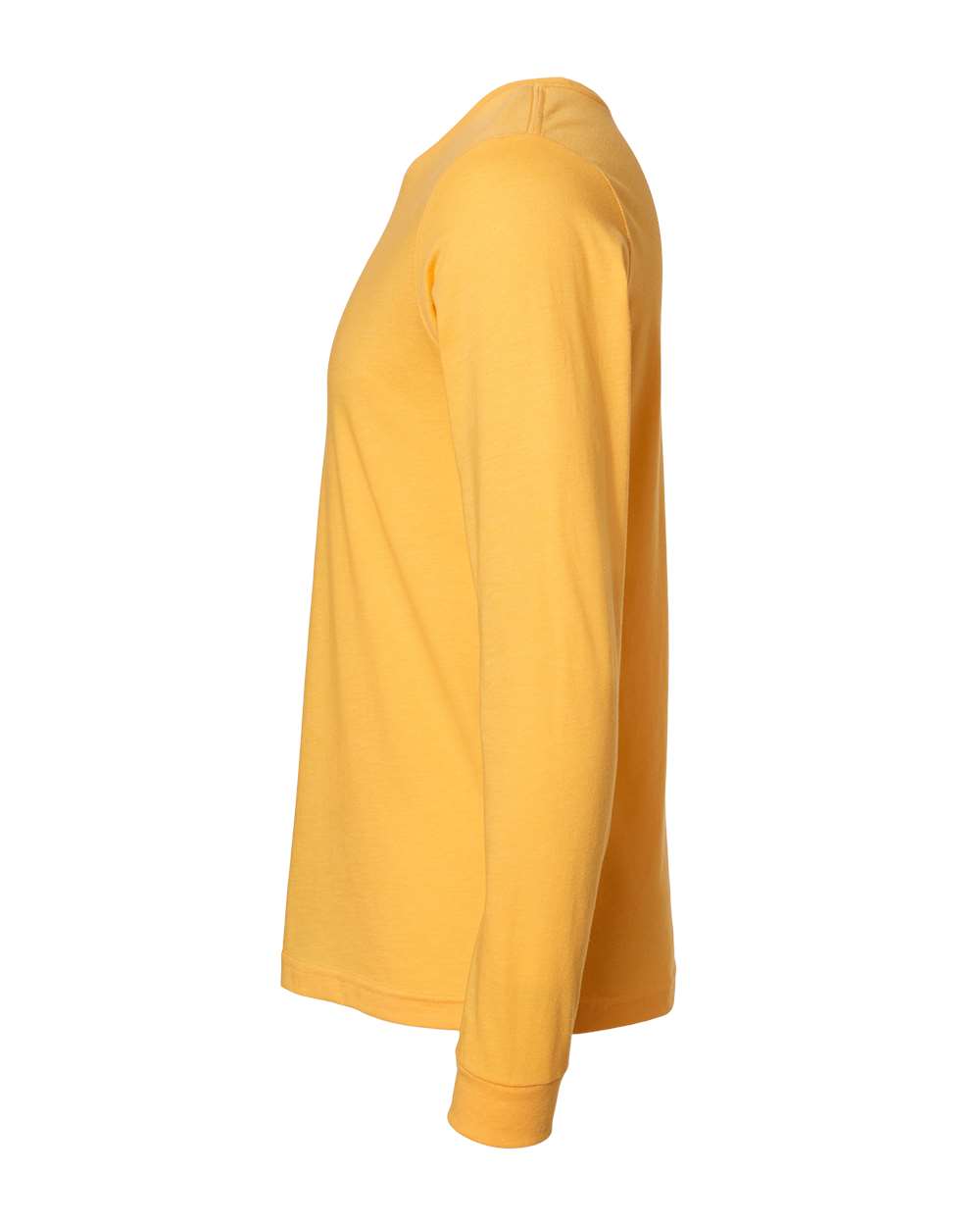BELLA + CANVAS 3501CVC Heather CVC Long Sleeve Tee - Heather Yellow Gold - Direct Side