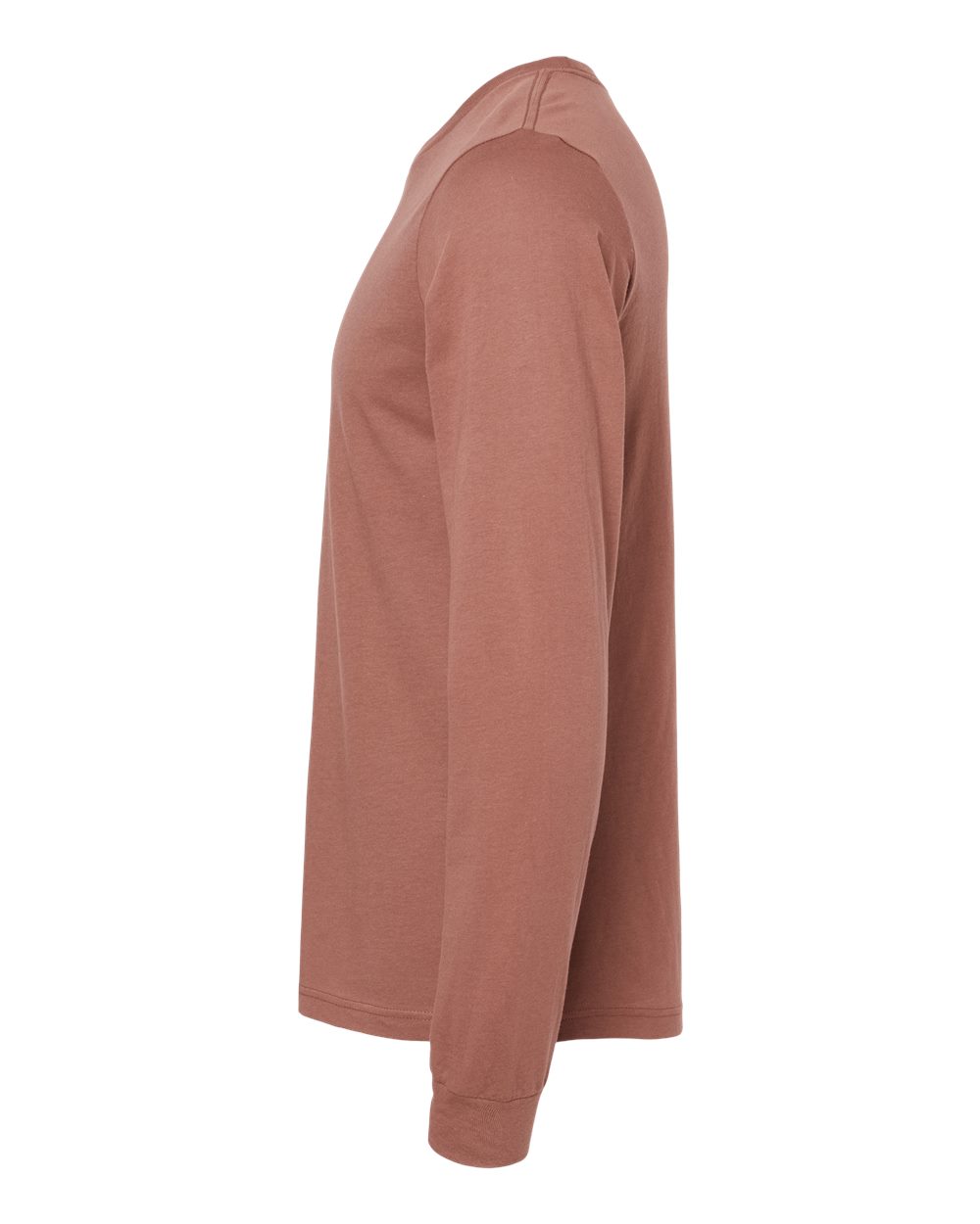 BELLA + CANVAS 3501 Unisex Jersey Long Sleeve Tee - Chestnut - Direct Side
