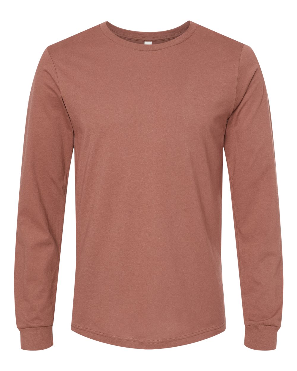 BELLA + CANVAS 3501 Unisex Jersey Long Sleeve Tee - Chestnut - Front View
