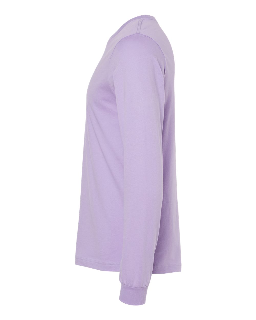 BELLA + CANVAS 3501 Unisex Jersey Long Sleeve Tee - Dark Lavender - Direct Side