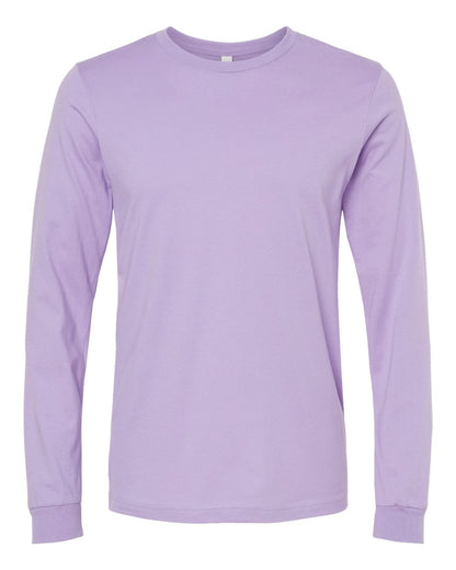 BELLA + CANVAS 3501 Unisex Jersey Long Sleeve Tee - Dark Lavender - Front View