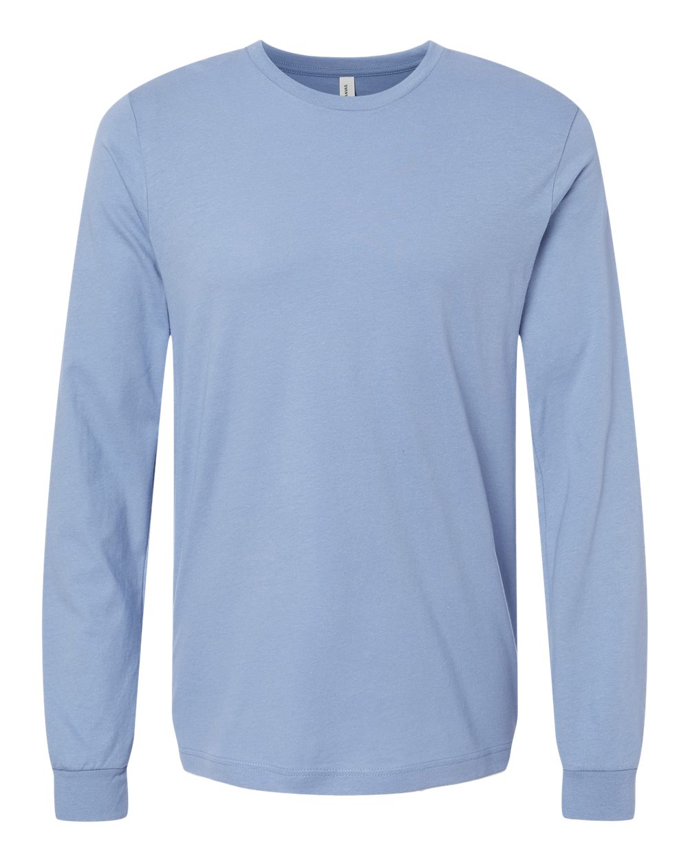 BELLA + CANVAS 3501 Unisex Jersey Long Sleeve Tee - Lavender Blue - Front View