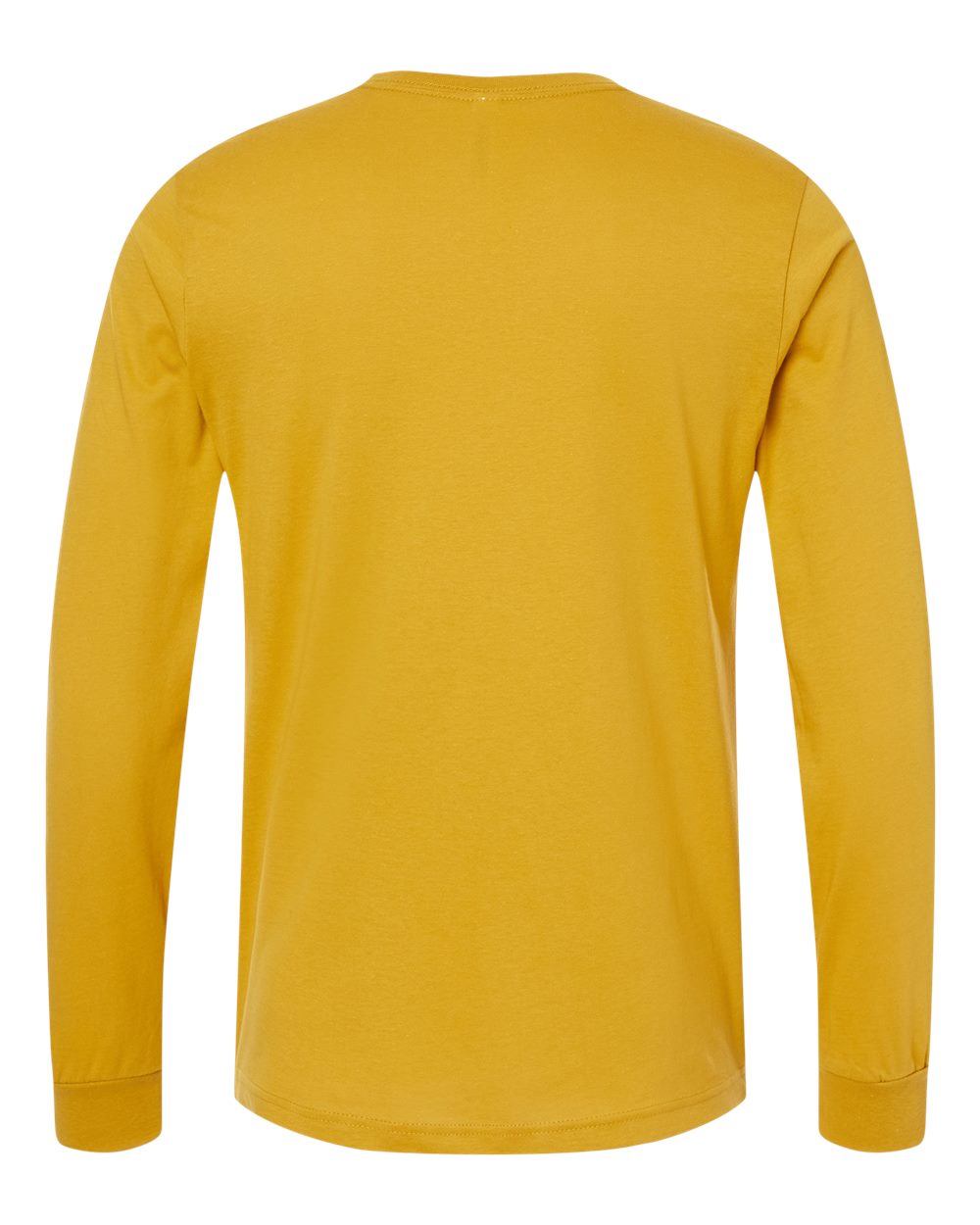 BELLA + CANVAS 3501 Unisex Jersey Long Sleeve Tee - Mustard - Back View