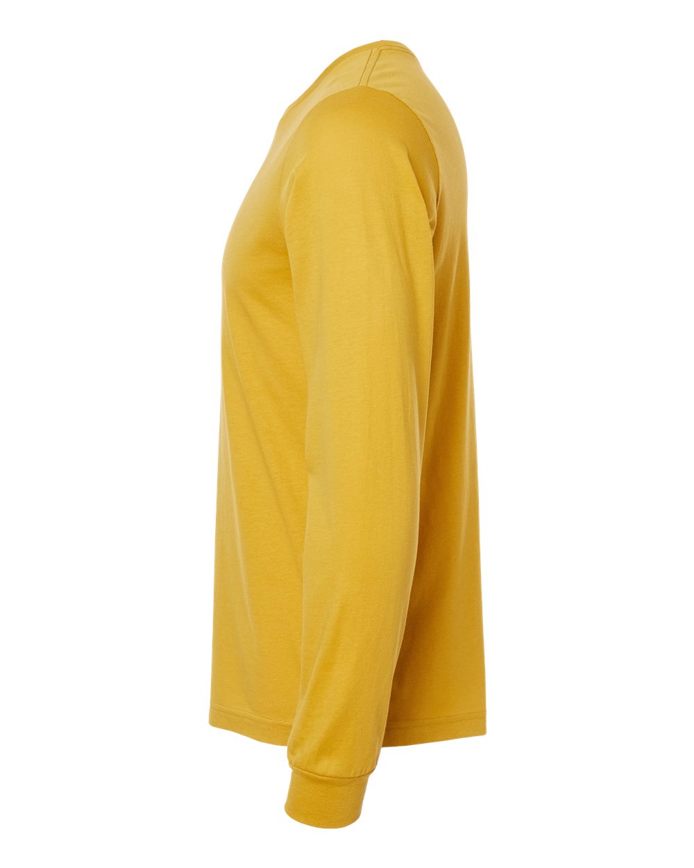 BELLA + CANVAS 3501 Unisex Jersey Long Sleeve Tee - Mustard - Direct Side