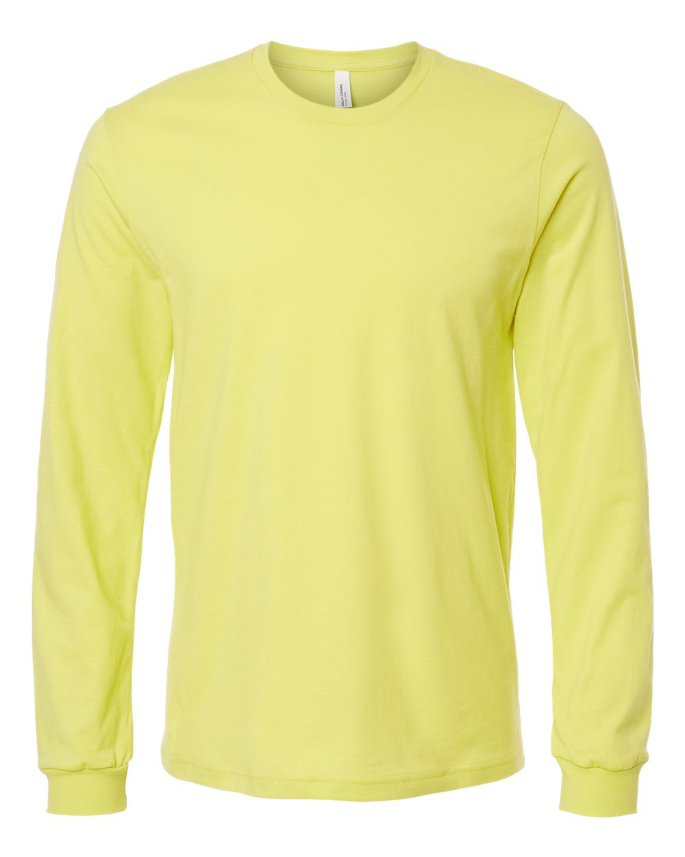 BELLA + CANVAS 3501 Unisex Jersey Long Sleeve Tee - Strobe - Front View