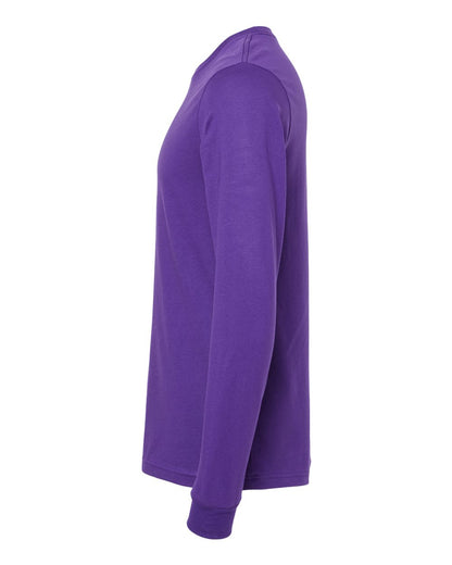 BELLA + CANVAS 3501 Unisex Jersey Long Sleeve Tee - Team Purple - Direct Side