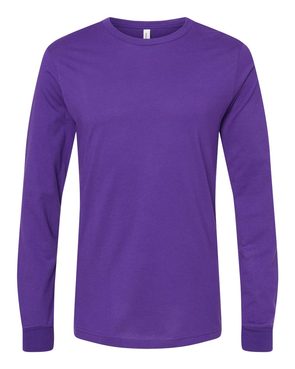 BELLA + CANVAS 3501 Unisex Jersey Long Sleeve Tee - Team Purple - Front View