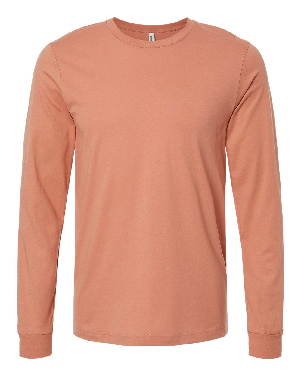BELLA + CANVAS 3501 Unisex Jersey Long Sleeve Tee - Terracotta - Front View