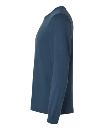 BELLA + CANVAS 3501 Unisex Jersey Long Sleeve Tee - Vintage Navy - Direct Side