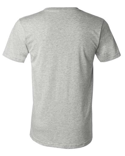 BELLA + CANVAS 3005CVC Unisex Heather CVC V-Neck Tee - Athletic Heather - Back View