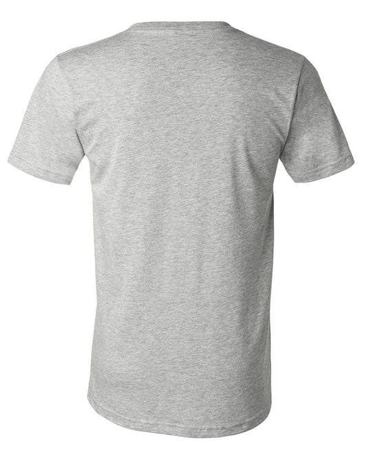 BELLA + CANVAS 3005CVC Unisex Heather CVC V-Neck Tee - Athletic Heather - Back View