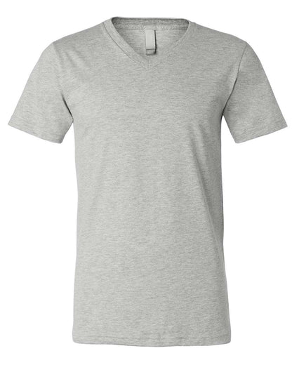 BELLA + CANVAS 3005CVC Unisex Heather CVC V-Neck Tee - Athletic Heather - Front View