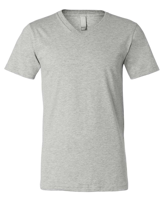 BELLA + CANVAS 3005CVC Unisex Heather CVC V-Neck Tee - Athletic Heather - Front View