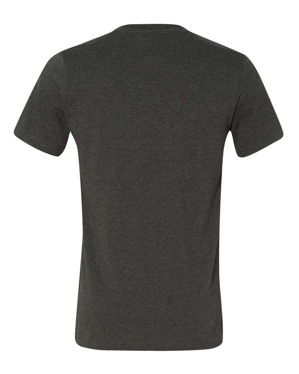 BELLA + CANVAS 3005CVC Unisex Heather CVC V-Neck Tee - Dark Grey Heather - Back View