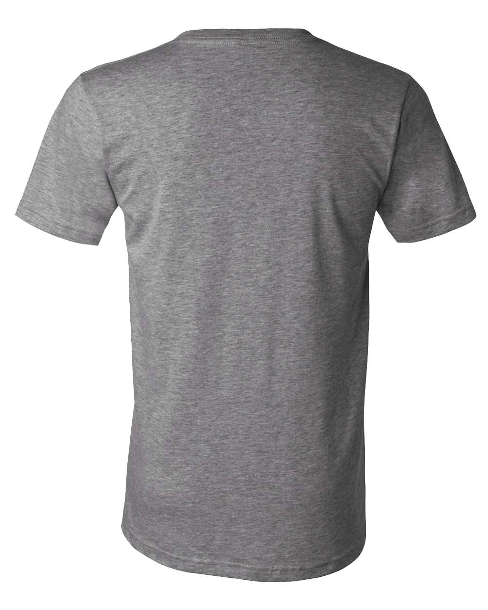 BELLA + CANVAS 3005CVC Unisex Heather CVC V-Neck Tee - Deep Heather - Back View