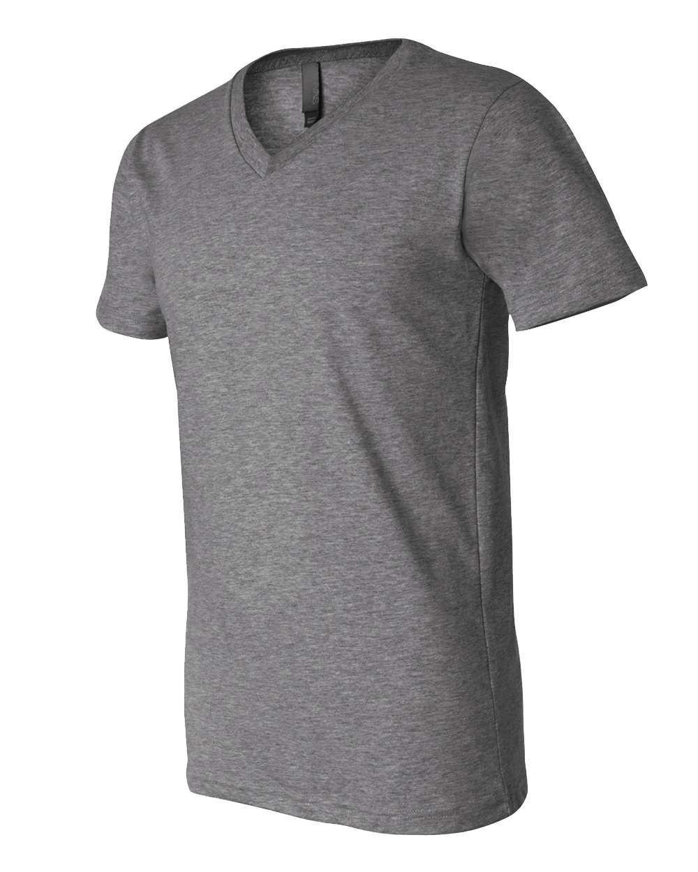 BELLA + CANVAS 3005CVC Unisex Heather CVC V-Neck Tee - Deep Heather - Direct Side