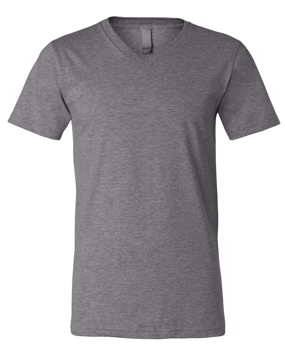 BELLA + CANVAS 3005CVC Unisex Heather CVC V-Neck Tee - Deep Heather - Front View