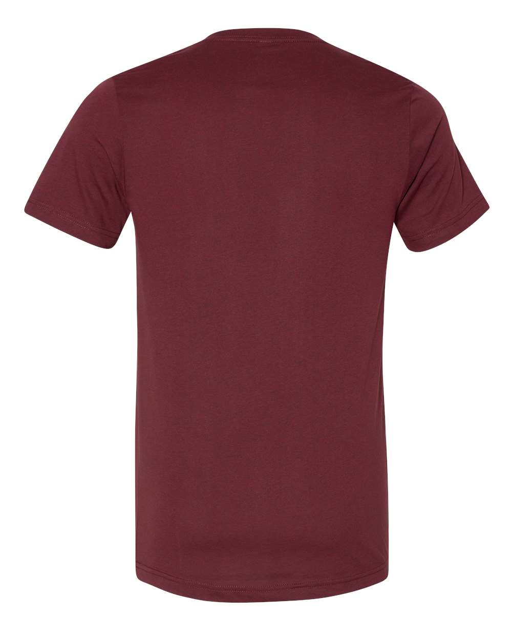 BELLA + CANVAS 3005CVC Unisex Heather CVC V-Neck Tee - Heather Cardinal - Back View