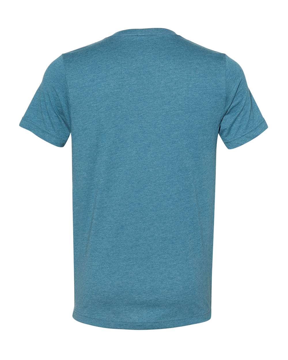 BELLA + CANVAS 3005CVC Unisex Heather CVC V-Neck Tee - Heather Deep Teal - Back View