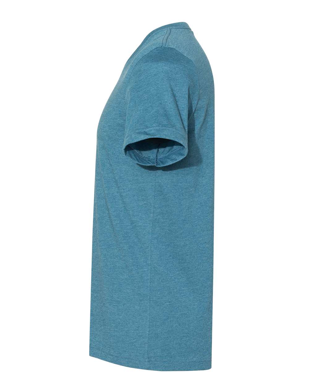 BELLA + CANVAS 3005CVC Unisex Heather CVC V-Neck Tee - Heather Deep Teal - Direct Side