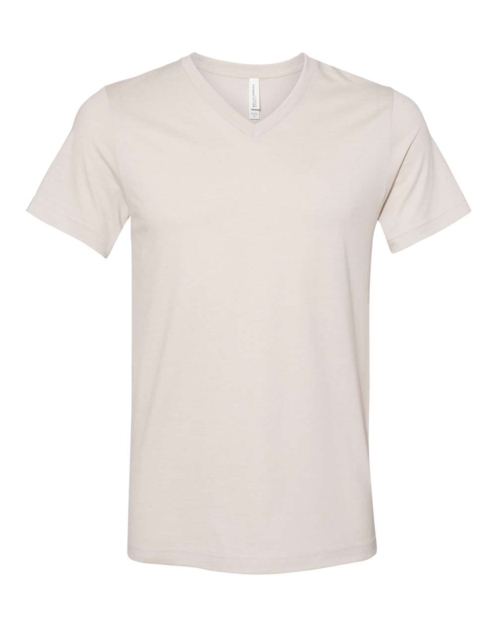 BELLA + CANVAS 3005CVC Unisex Heather CVC V-Neck Tee - Heather Dust - Front View